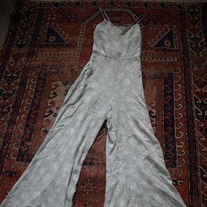 Flare Leg Light Green Jumpsuit